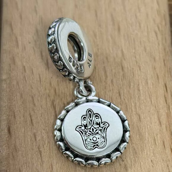 Pandora Hamas Handharm Travel Charm, S925 Silver Bracelets - Picture 1 of 4